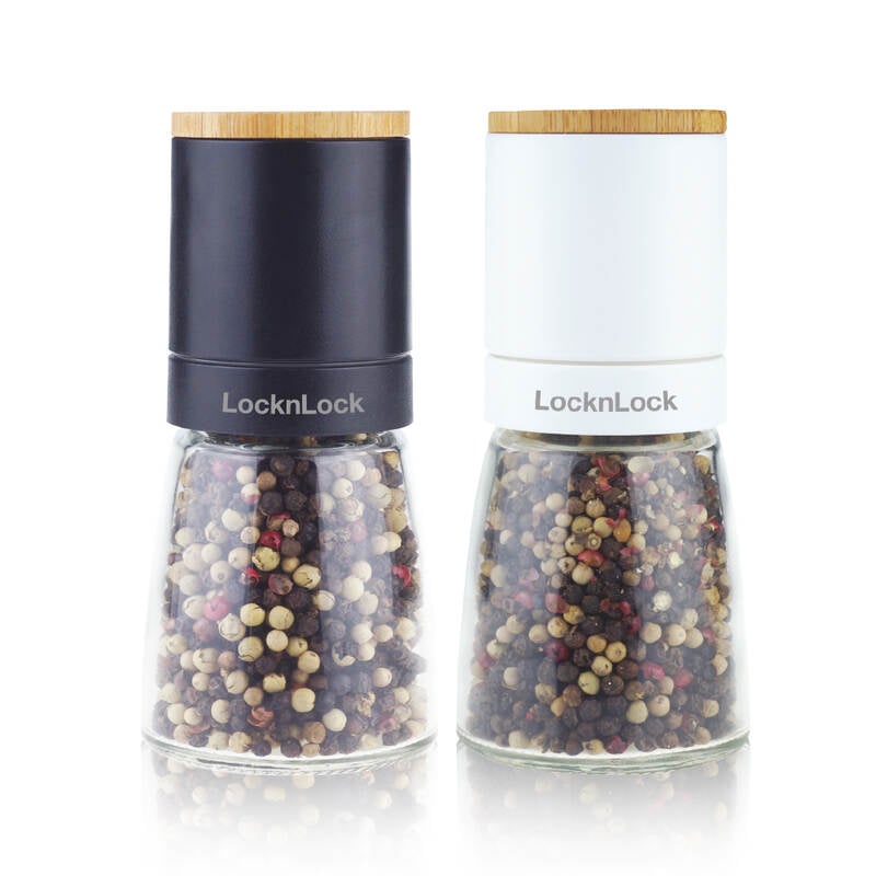 Hủ Xay Tiêu Thủy Tinh LocknLock - 140Ml - 2 Màu (Đen, Trắng) - CKO115 image number null
